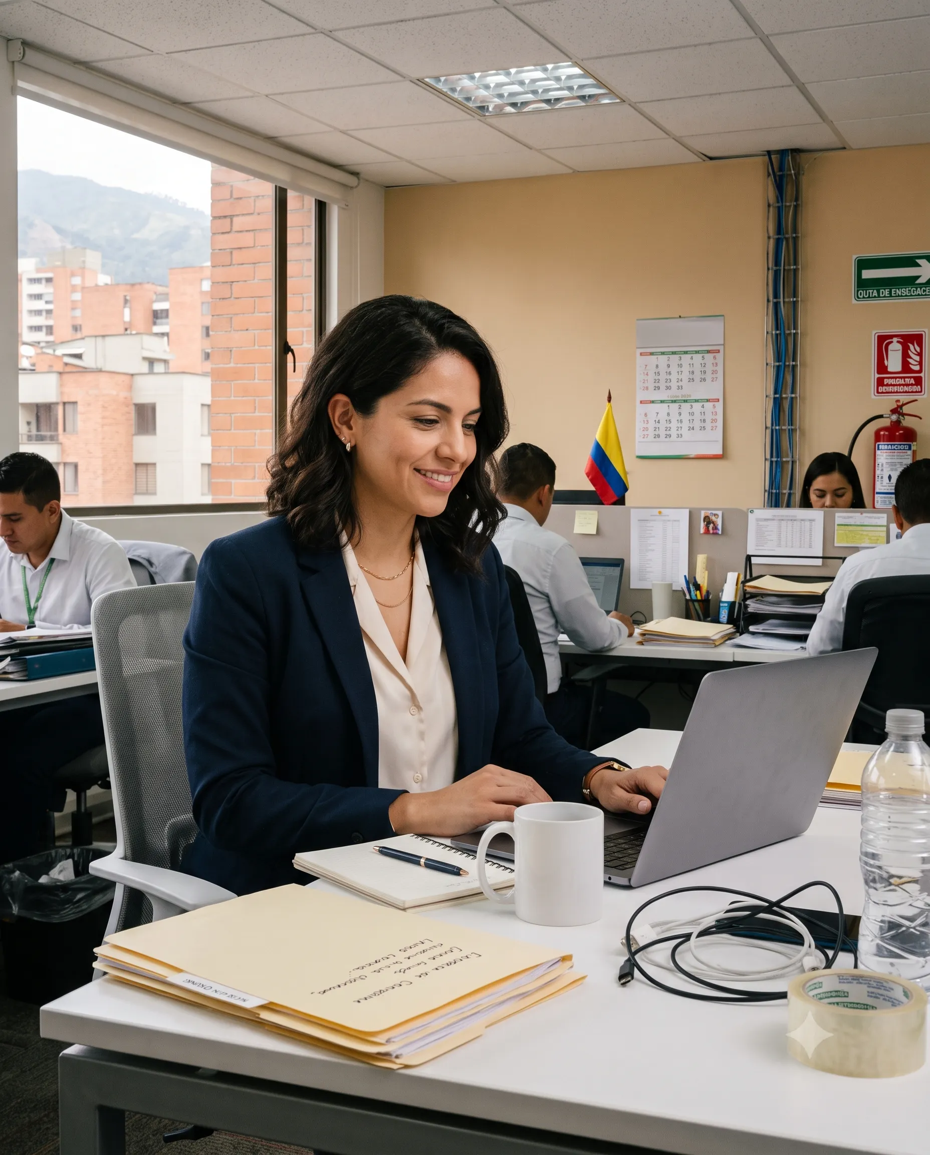Persona del área de gestión humana trabajando con tranquilidad, con todo en el sistema